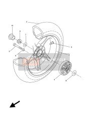 5BRF532A1000, Cap, Wheel(Rear), Yamaha, 3